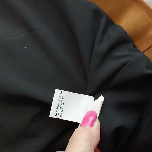 Nine West- Deep Tan Moto Coat/Jacket Silver accent Neutral Edgy MOD New! S.XL - Picture 12 of 12